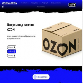 Скриншот главной страницы сайта ozonmarketing.ru
