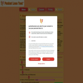 Скриншот главной страницы сайта packetlosstest.com