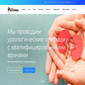 Скриншот главной страницы сайта paeonnis.uz