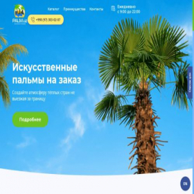 Скриншот главной страницы сайта palm.uz
