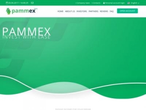 Скриншот главной страницы сайта pammex.net