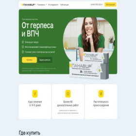 Скриншот главной страницы сайта panavir.site