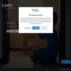 Скриншот главной страницы сайта pandasecurity.com