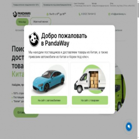 Скриншот главной страницы сайта pandaway.ru