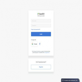 Скриншот главной страницы сайта panel.quizgo.ru