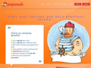 Скриншот главной страницы сайта papacash.net