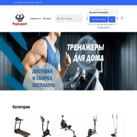 Скриншот главной страницы сайта papasport.ru