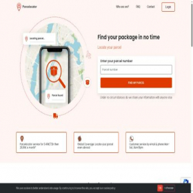 Скриншот главной страницы сайта parcelocator.com