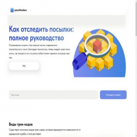 Скриншот главной страницы сайта parceltrackers.online
