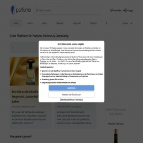 Скриншот главной страницы сайта parfumo.de