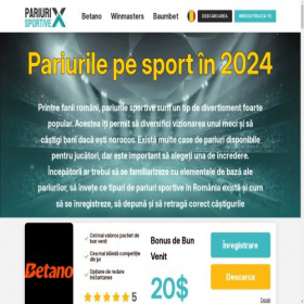 Скриншот главной страницы сайта pariurisportivex.com