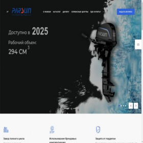 Скриншот главной страницы сайта parsun.su