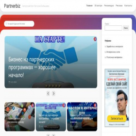 Скриншот главной страницы сайта partner-biz.ru