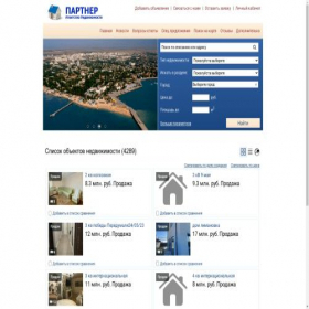 Скриншот главной страницы сайта partner-evpatoria.ru