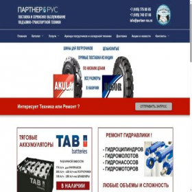 Скриншот главной страницы сайта partner-rus.ru
