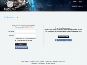 Скриншот главной страницы сайта partner.coinspace.biz