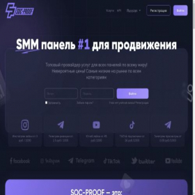 Скриншот главной страницы сайта partner.soc-proof.su