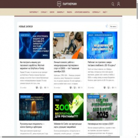 Скриншот главной страницы сайта partnerkin.com