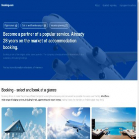 Скриншот главной страницы сайта partners-booking.org