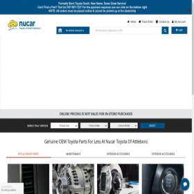 Скриншот главной страницы сайта parts.nucartoyotanorthattleboro.com
