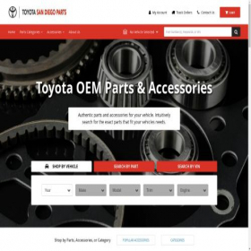 Скриншот главной страницы сайта parts.toyotasandiego.com