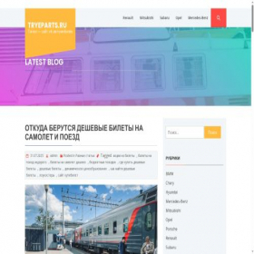 Скриншот главной страницы сайта parusavto.ru