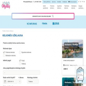Скриншот главной страницы сайта pasiulymai.1000myliu.lt