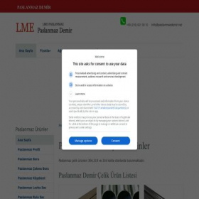 Скриншот главной страницы сайта paslanmazdemir.net