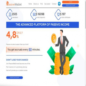 Скриншот главной страницы сайта passive-wallet.com