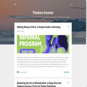 Скриншот главной страницы сайта passiveincomeonlines.blogspot.com
