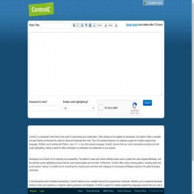 Скриншот главной страницы сайта pasted.co
