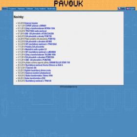 Скриншот главной страницы сайта pavouk.org