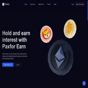 Скриншот главной страницы сайта paxfor.com