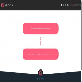 Скриншот главной страницы сайта pay.pay-ok.org