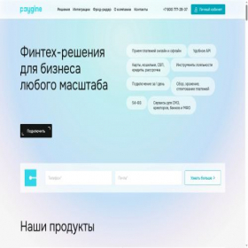 Скриншот главной страницы сайта pay.paygine.com