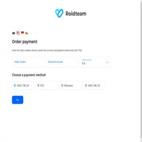 Скриншот главной страницы сайта pay.roidteam.net