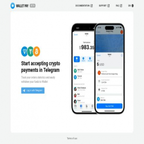 Скриншот главной страницы сайта pay.wallet.tg