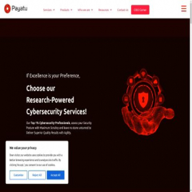 Скриншот главной страницы сайта payatu.com