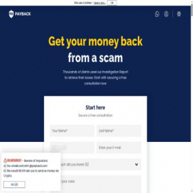Скриншот главной страницы сайта payback-ltd.com