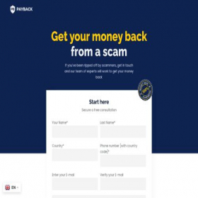 Скриншот главной страницы сайта paybackrecovery.ltd
