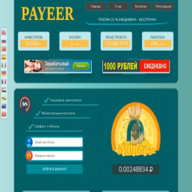 Скриншот главной страницы сайта payeer.fun