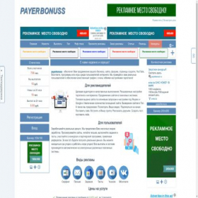 Скриншот главной страницы сайта payerbonuss.ru
