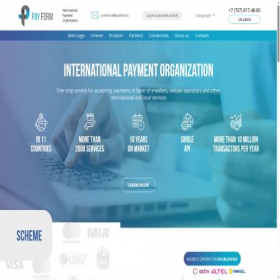 Скриншот главной страницы сайта payform.global