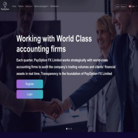 Скриншот главной страницы сайта payoption.biz