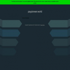 Скриншот главной страницы сайта paypioneer.world