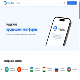 Скриншот главной страницы сайта payspro.community