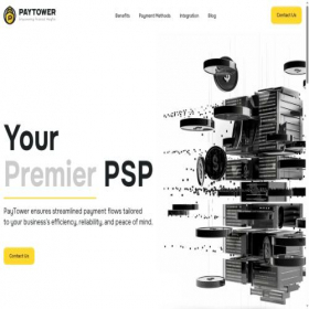 Скриншот главной страницы сайта paytower.com