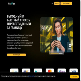 Скриншот главной страницы сайта payunione.com