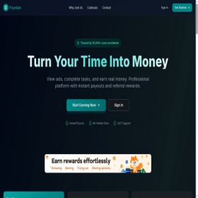 Скриншот главной страницы сайта payvizo.com