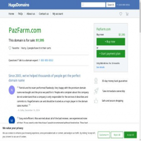 Скриншот главной страницы сайта pazfarm.com